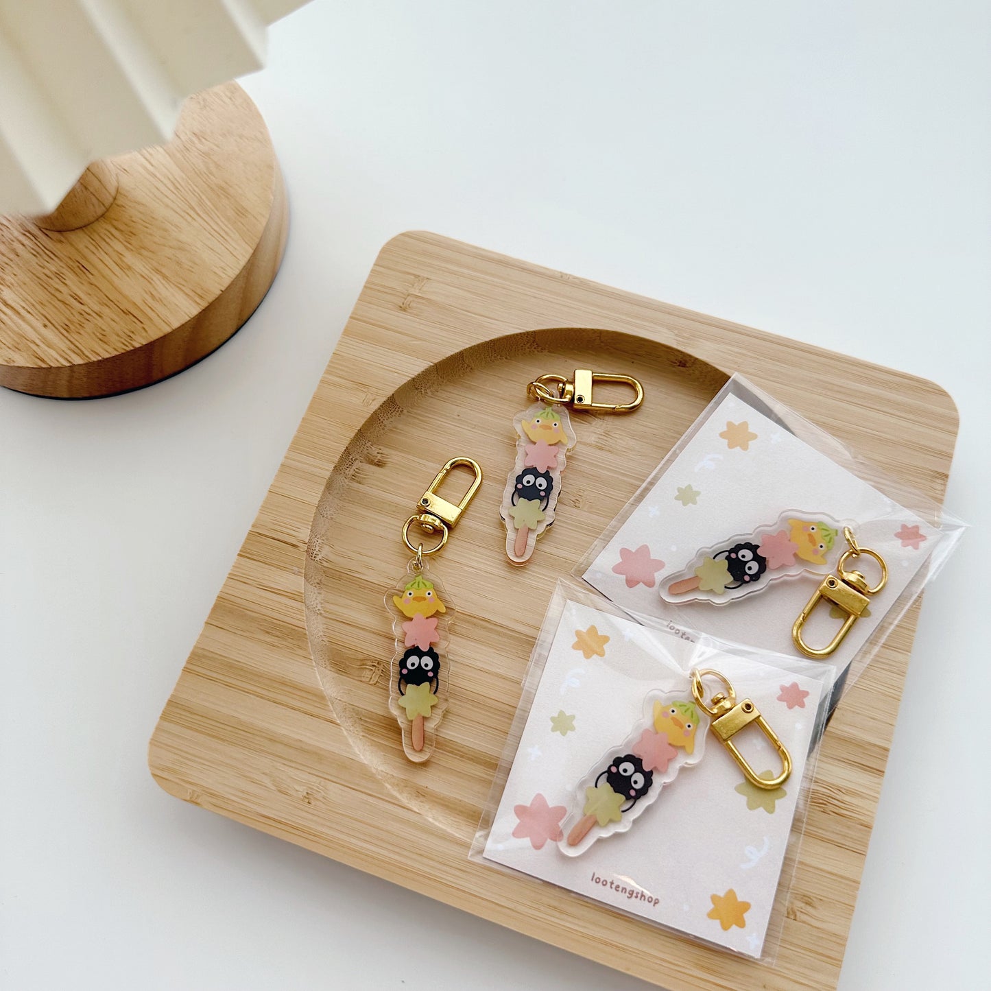 spirited away dango keychain