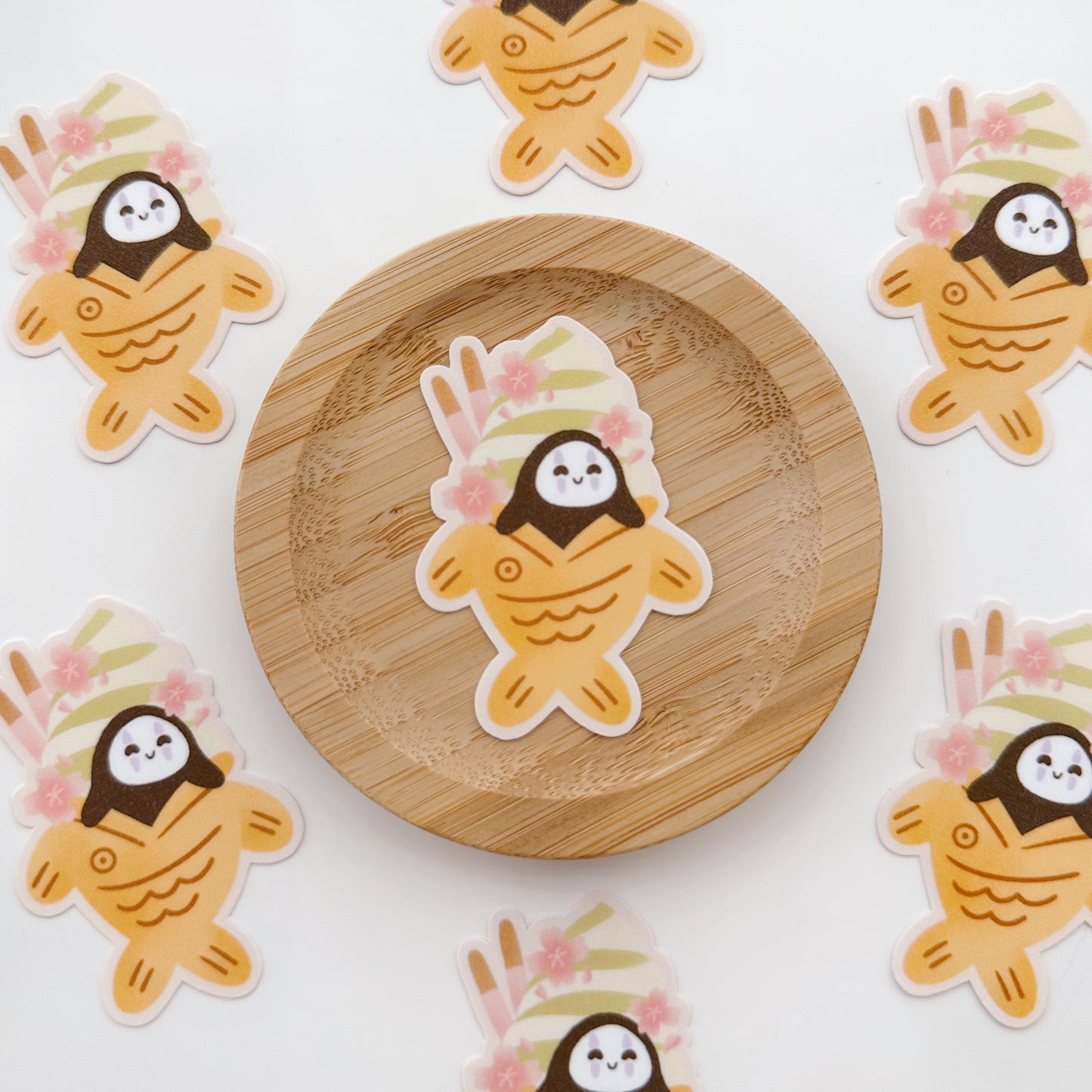 no face taiyaki ice cream sticker flake