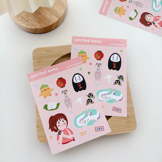 spirited away sticker sheet