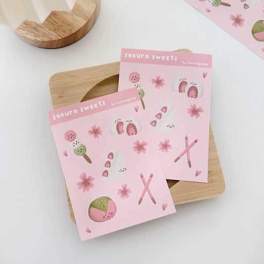 sakura sweets sticker sheet