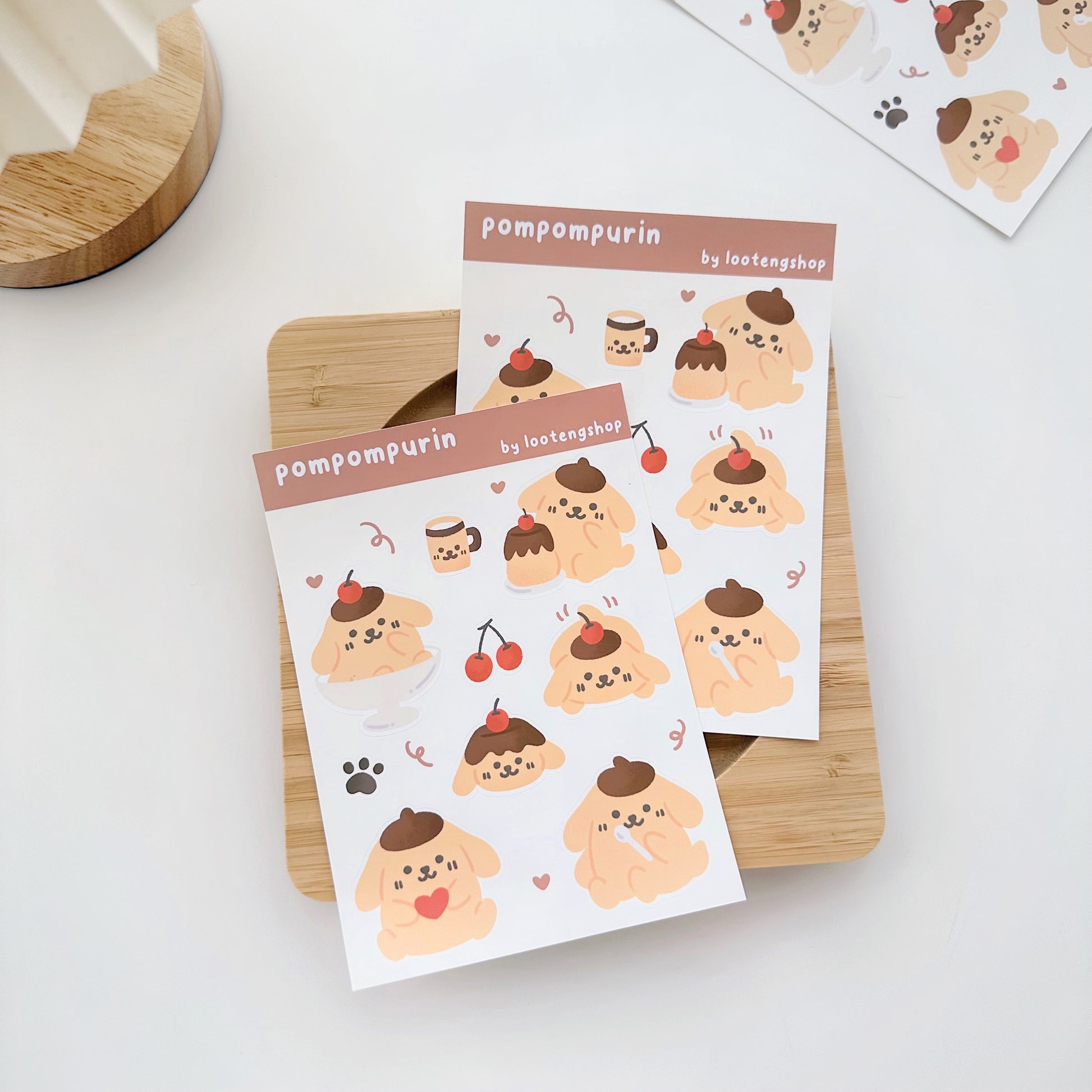 pompompurin sticker sheet