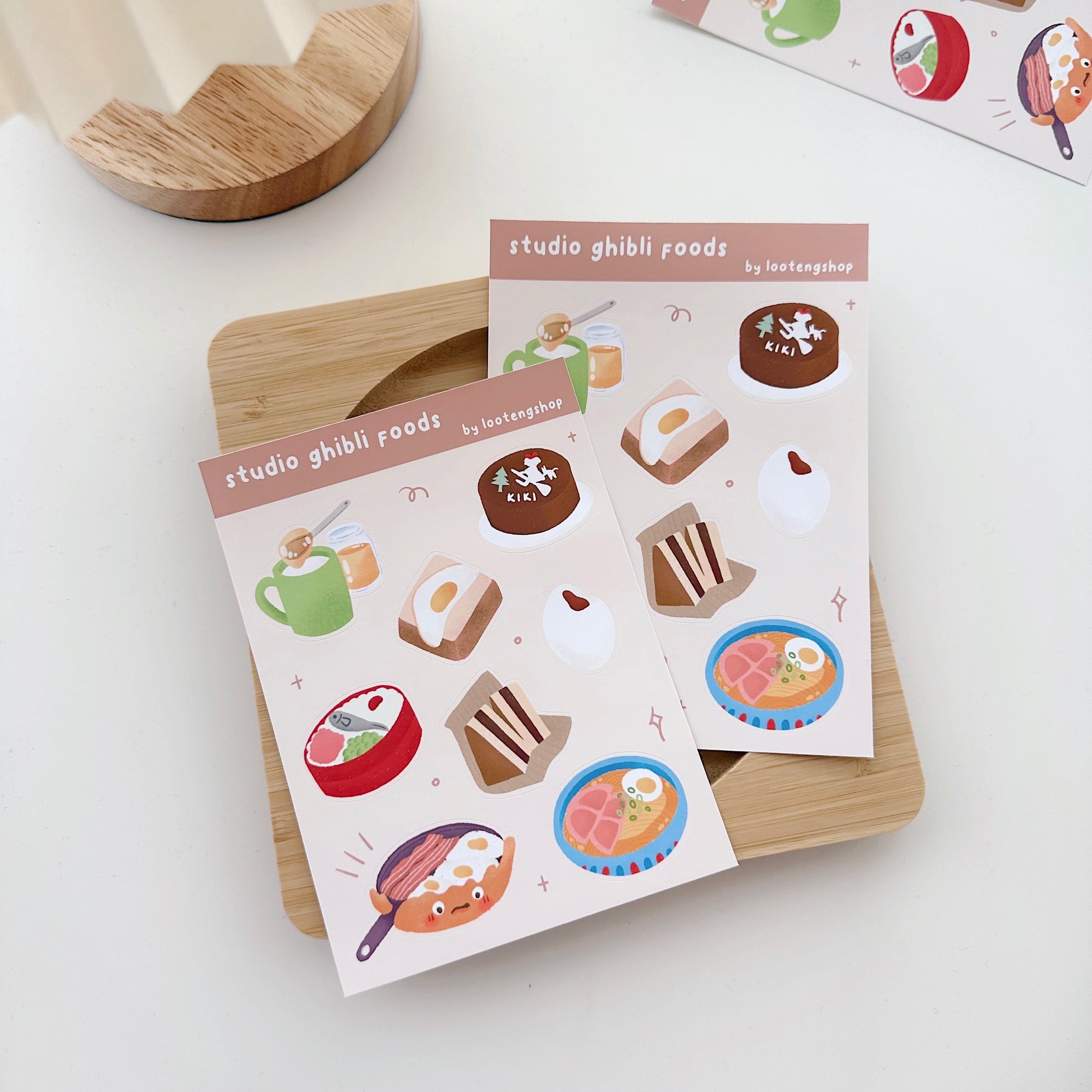 ghibli foods sticker sheet